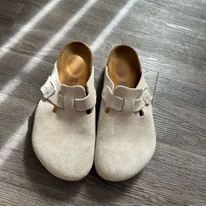 birkenstock boston antique white (regular/wide)